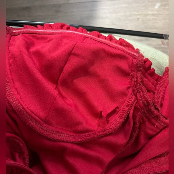 RED WINDSOR DRESS XS and BROWN ZARA RUFFLE DRESS XS - Picture 2 of 9